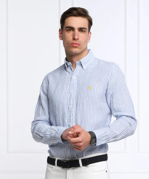 

Льняная рубашка Slim fit Polo Ralph Lauren, синий