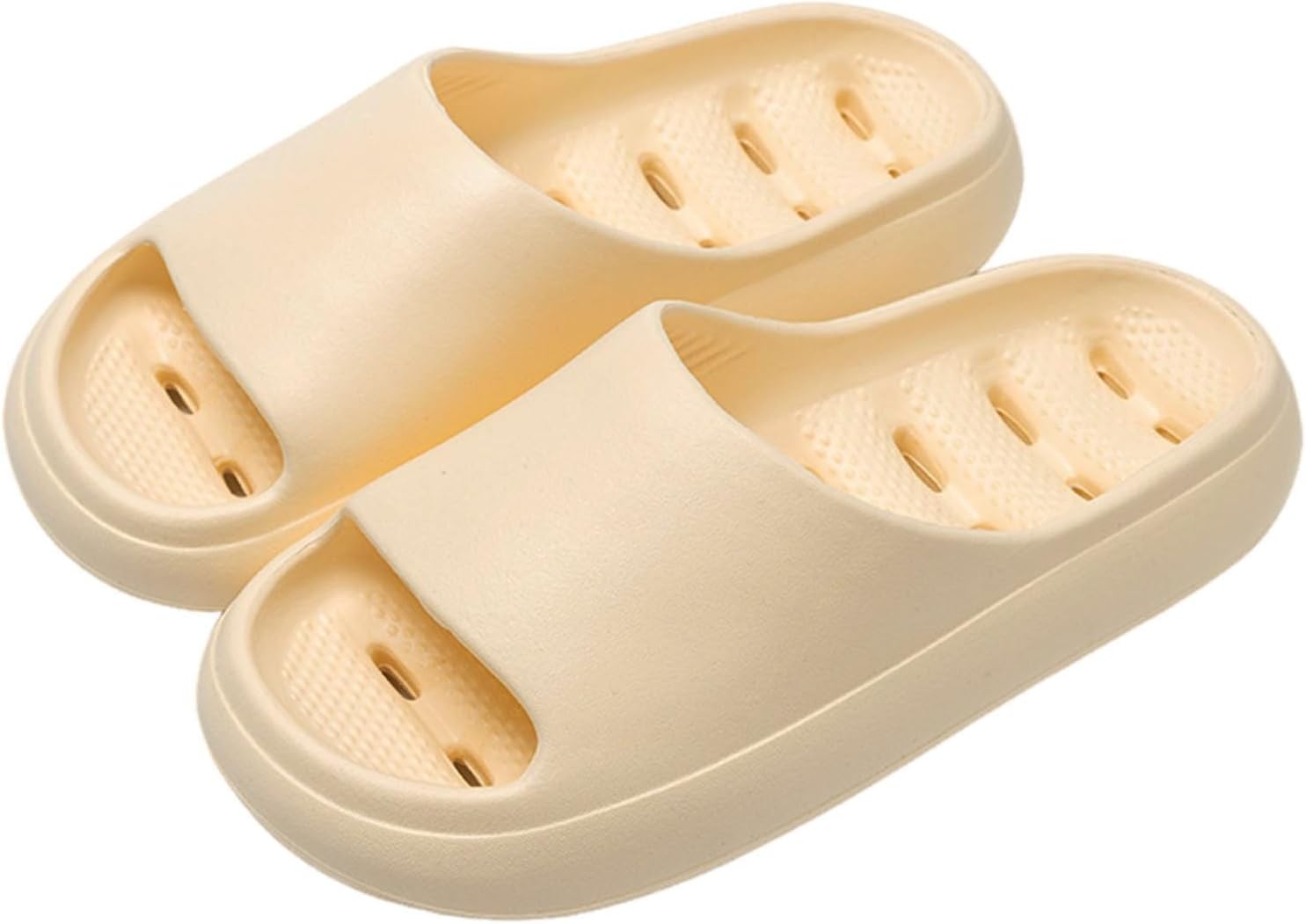 

Тапочки-подушки для женщин и мужчин, быстросохнущие, для душа, ванной комнаты, с нескользящей толстой подошвой, ультрамягкие, пляжные сандалии Generic, желтый