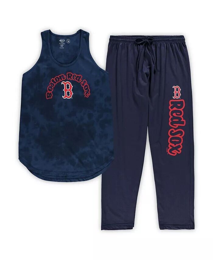 

Женский темно-синий комплект из майки и брюк из джерси Boston Red Sox размера плюс Concepts Sport
