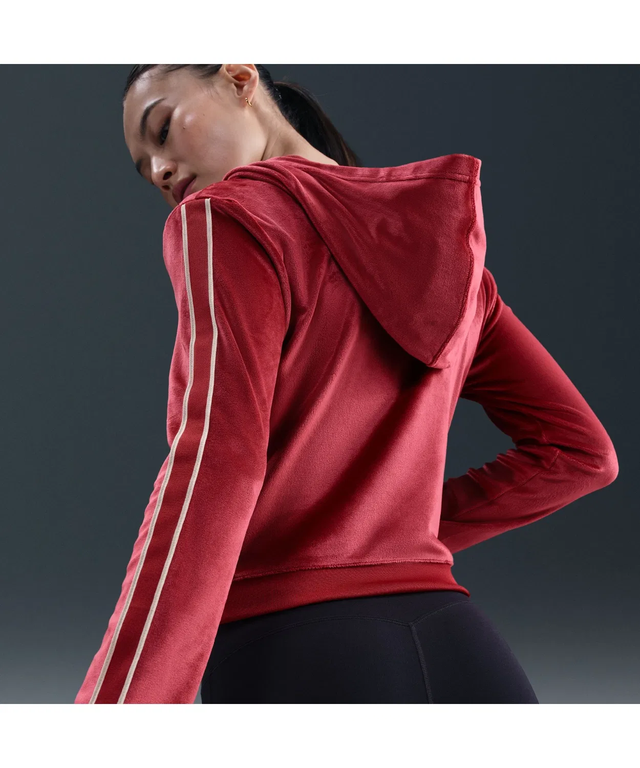 Флисовая кофта Nike с полной молнией, бежевая — фото 4