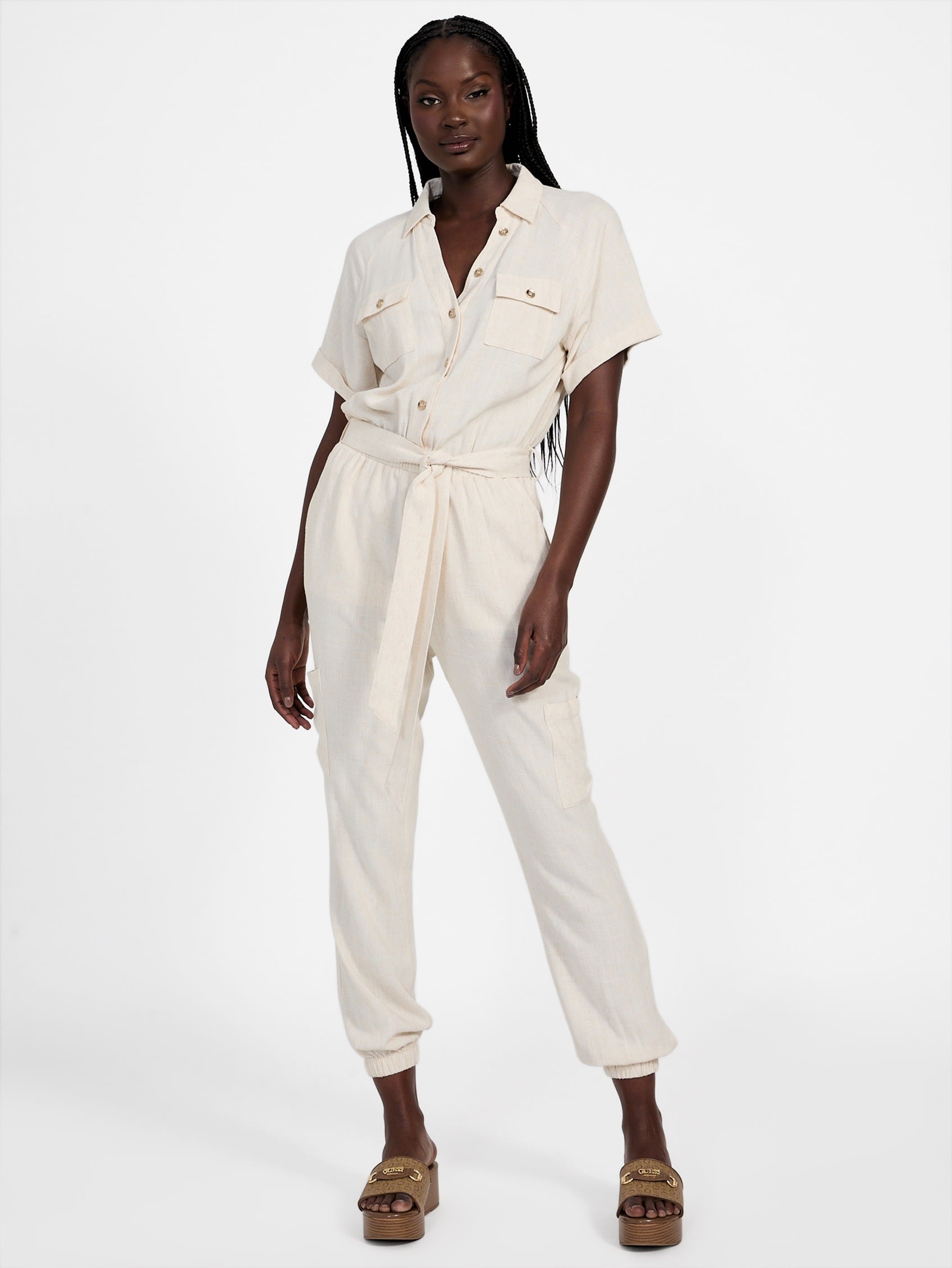 

Комбинезон Harper Jogger Guess Factory, цвет sandy shore