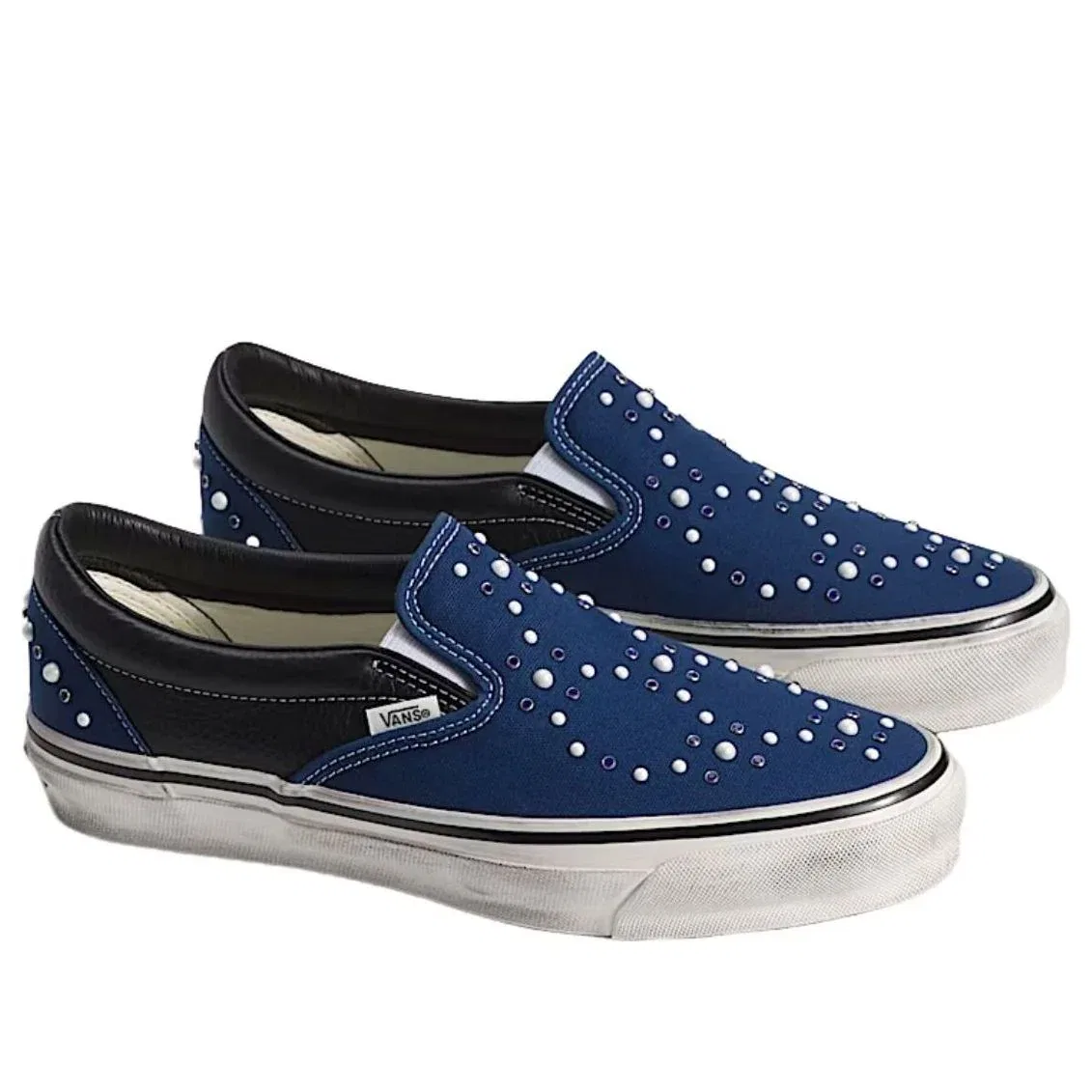 Слипоны Vans Premium Classic Slip-On Pearlized 'Indigo Blue Black' VN000D9PIND, темно-синий — фото 2