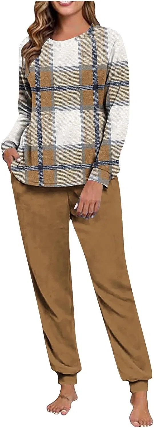 Пижамный комплект, флис, Khaki