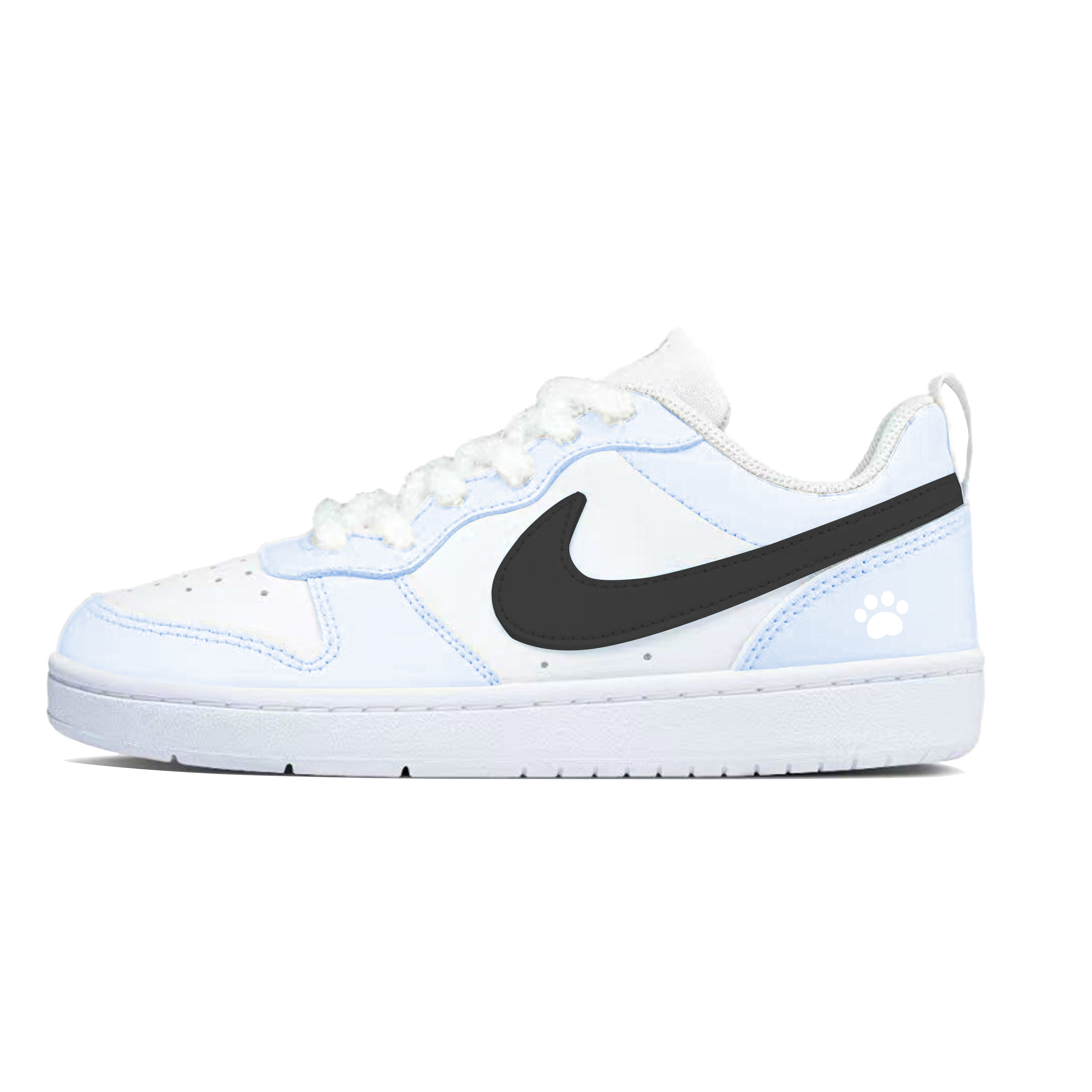

Детские скейтерские кроссовки Court Borough для младших школьников Nike, белый/синий