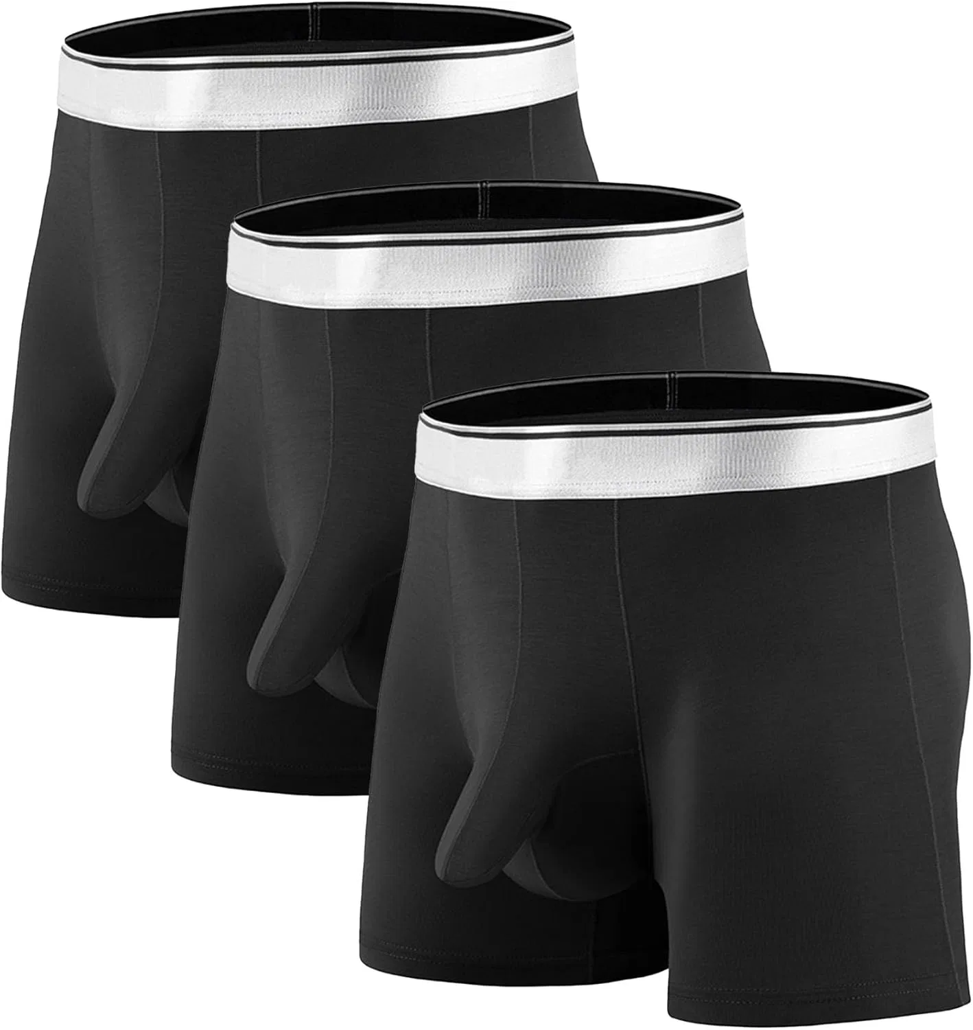 Трусы боксеры хлопковые Men Underwear, черный, 3 шт