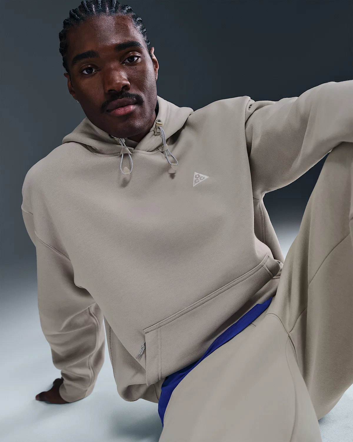 Пуловер худи Nike ACG "Tuff Fleece", College Grey/Football Grey/Summit White — фото 3
