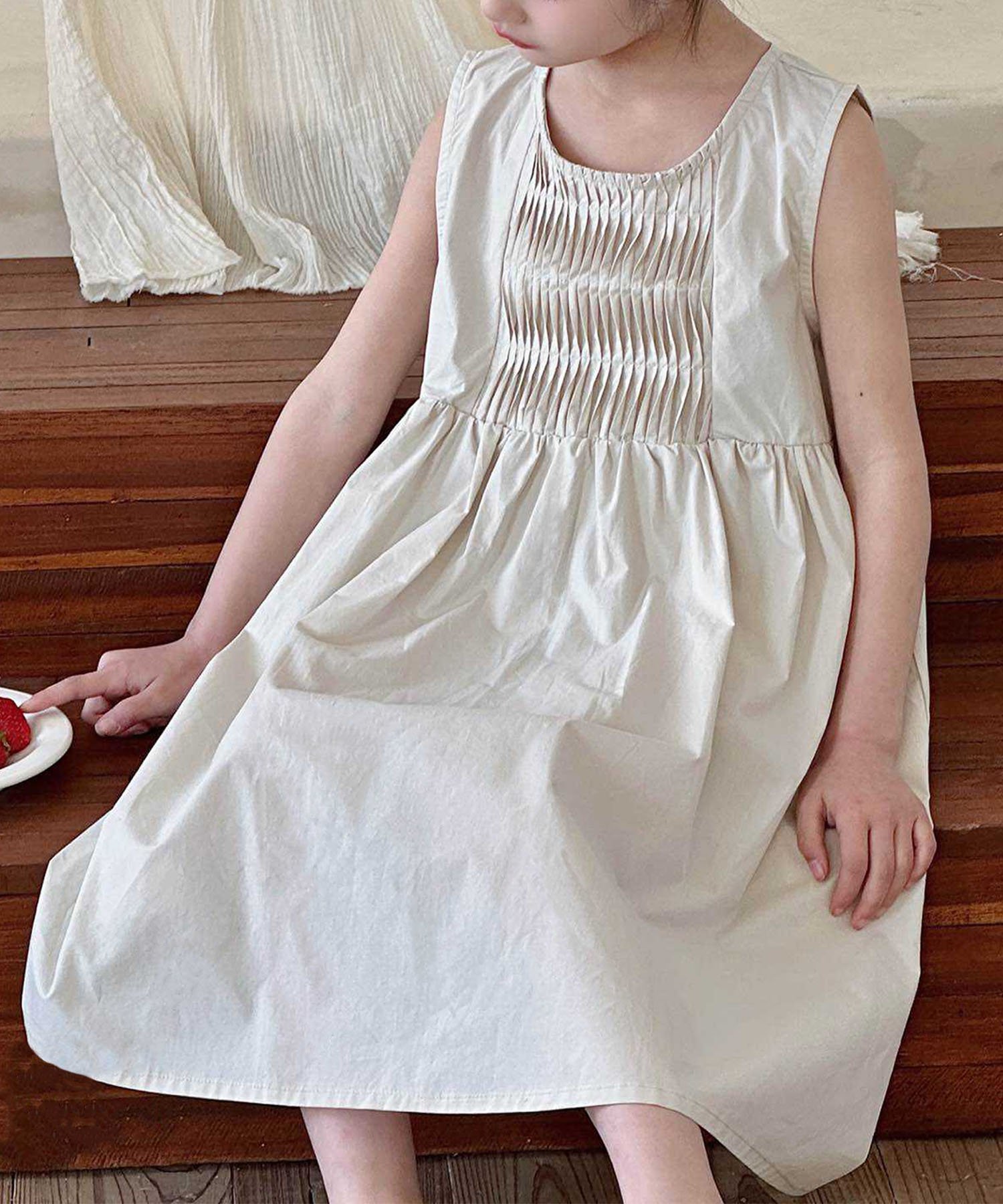 Платье без рукавов Aimoha Kids, Light beige