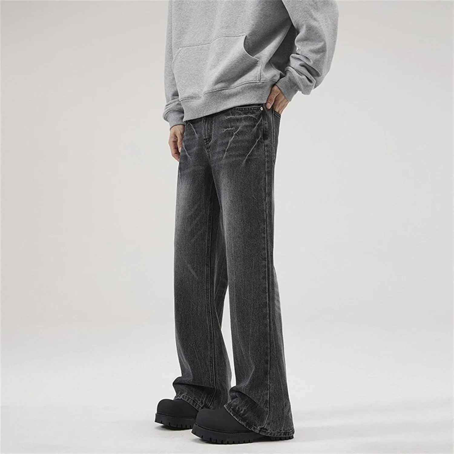 Джинсы классические Straight Leg, Black — фото 4