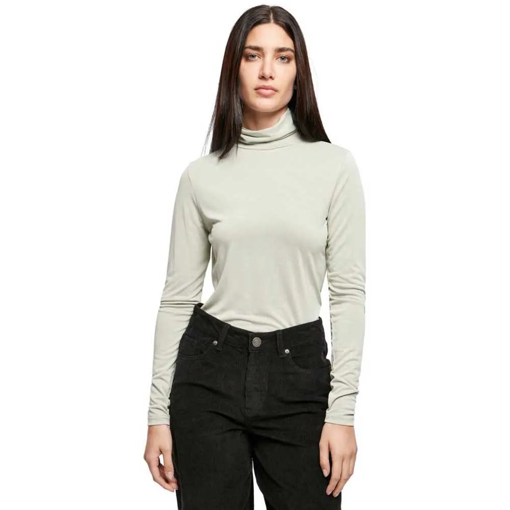 

Футболка Urban Classics Modal long sleeve high neck, зеленый
