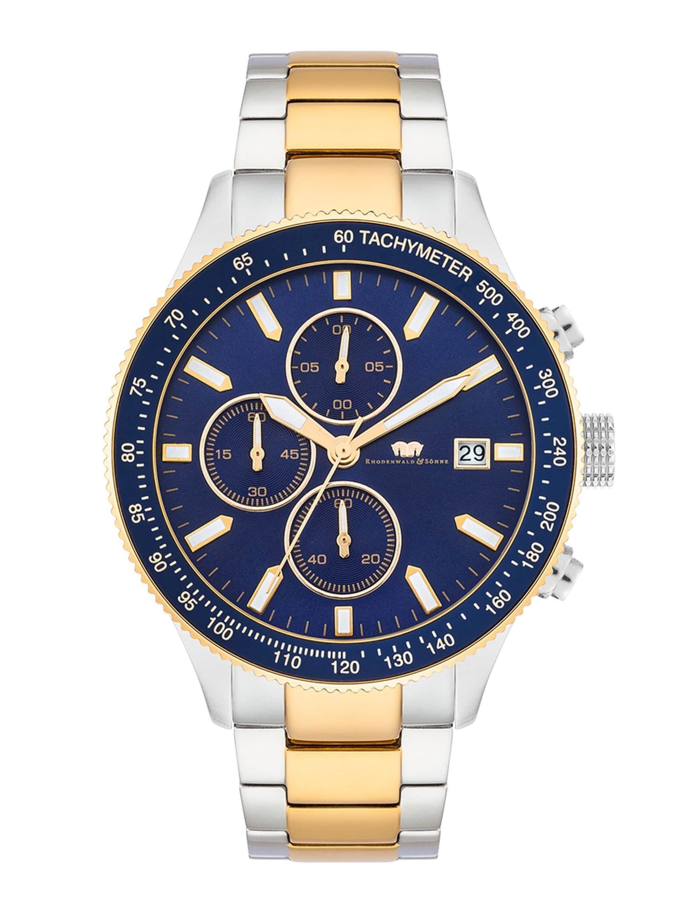 

Rhodenwald & Söhne Аналоговые часы в темно-синем и золотом цвете
