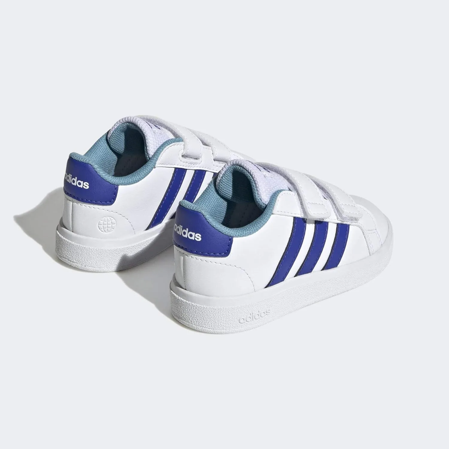 Детские кроссовки Adidas Unisex Baby Grand Court Lifestyle на губе, белый/синий — фото 4
