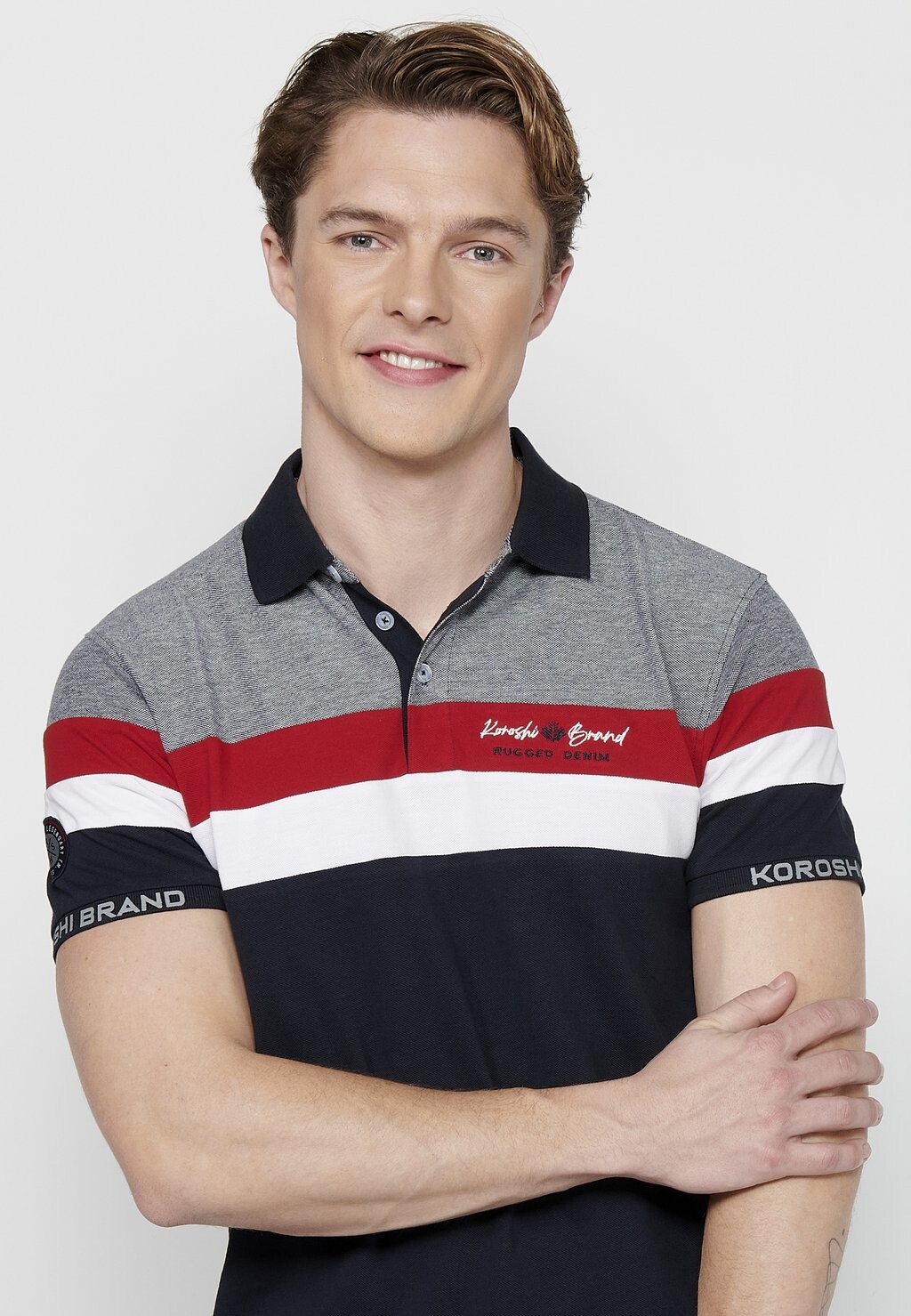 

Поло Short Sleeve Koroshi, темно-синий