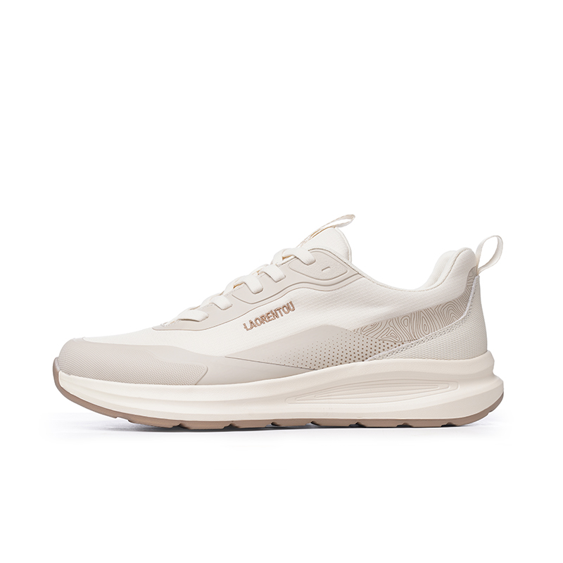 

LAORENTOU Мужские низкие кеды бежевые, цвет Beige