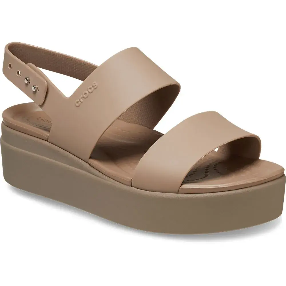 Сандалии Crocs Brooklyn LoWedge, бежевый