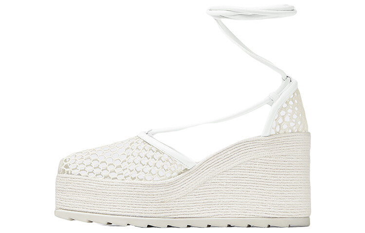 Высокие каблуки женские белые Bottega Veneta