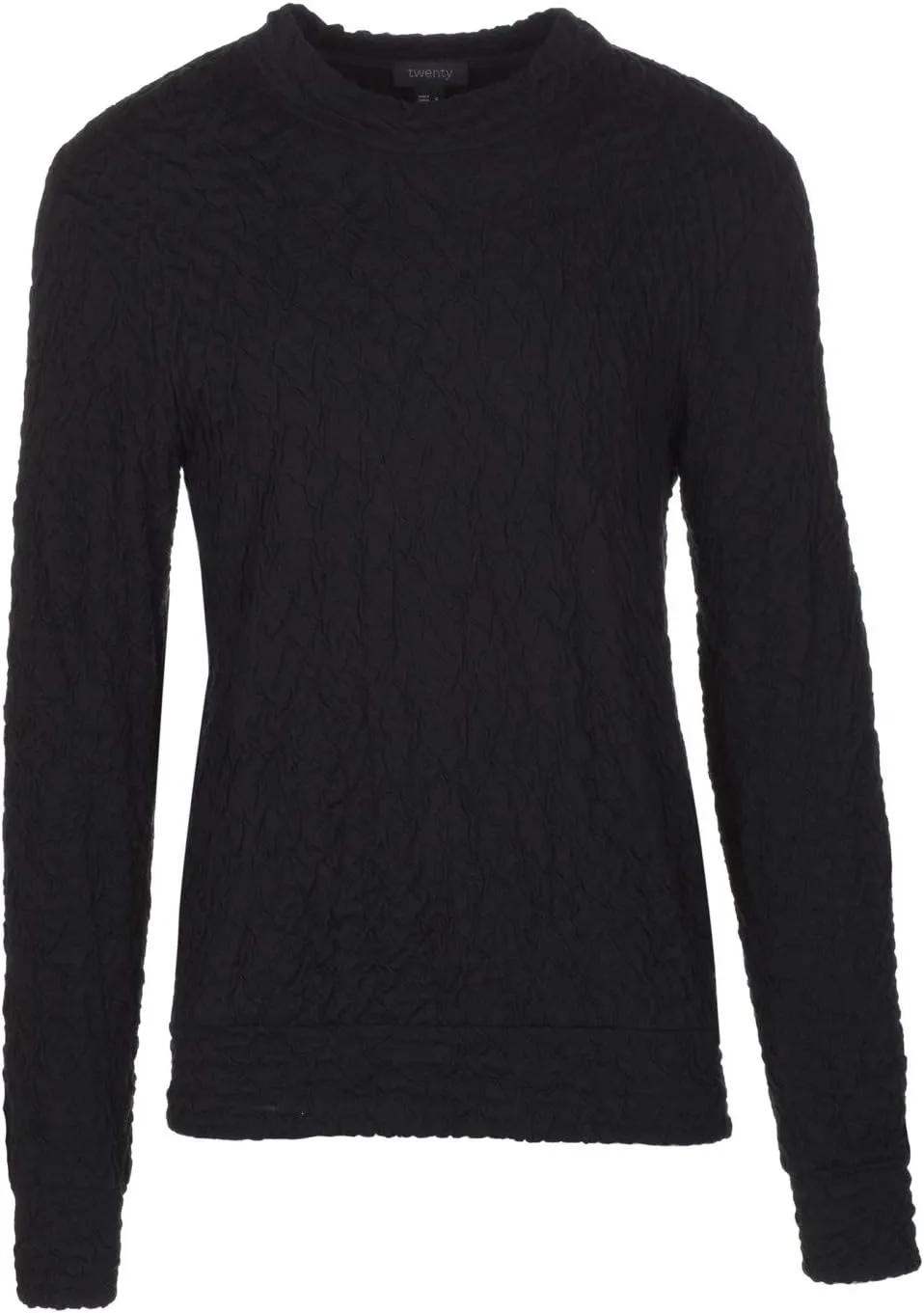 

Мужской черный двухслойный свитшот с круглым вырезом Twenty20