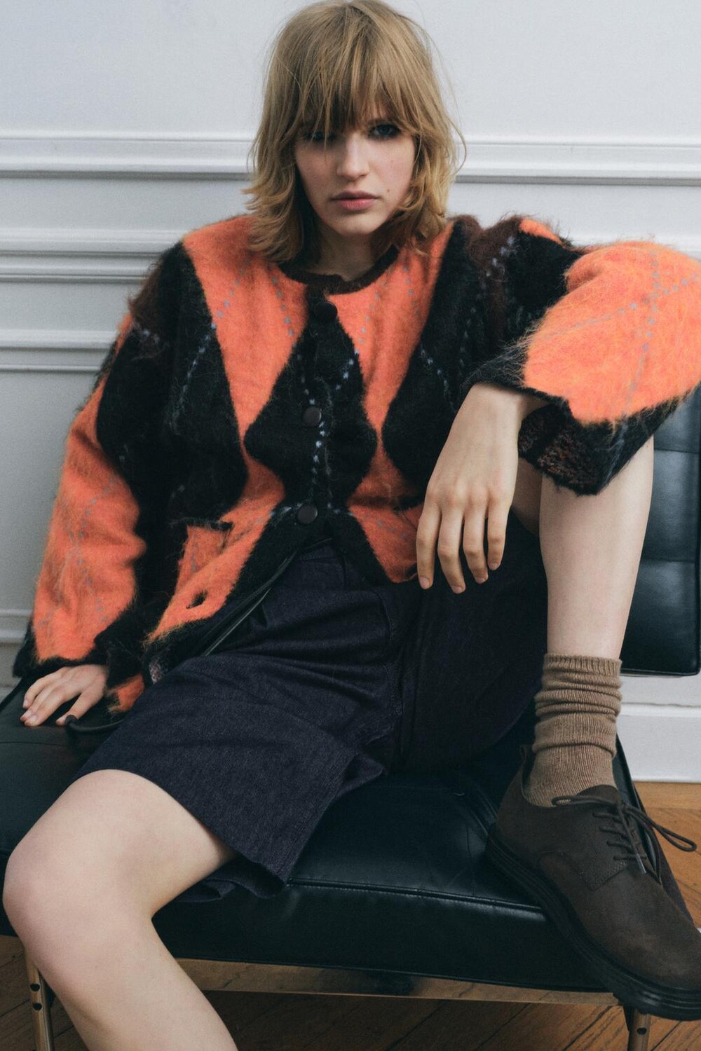 

Высокие носки ZARA, кэмел