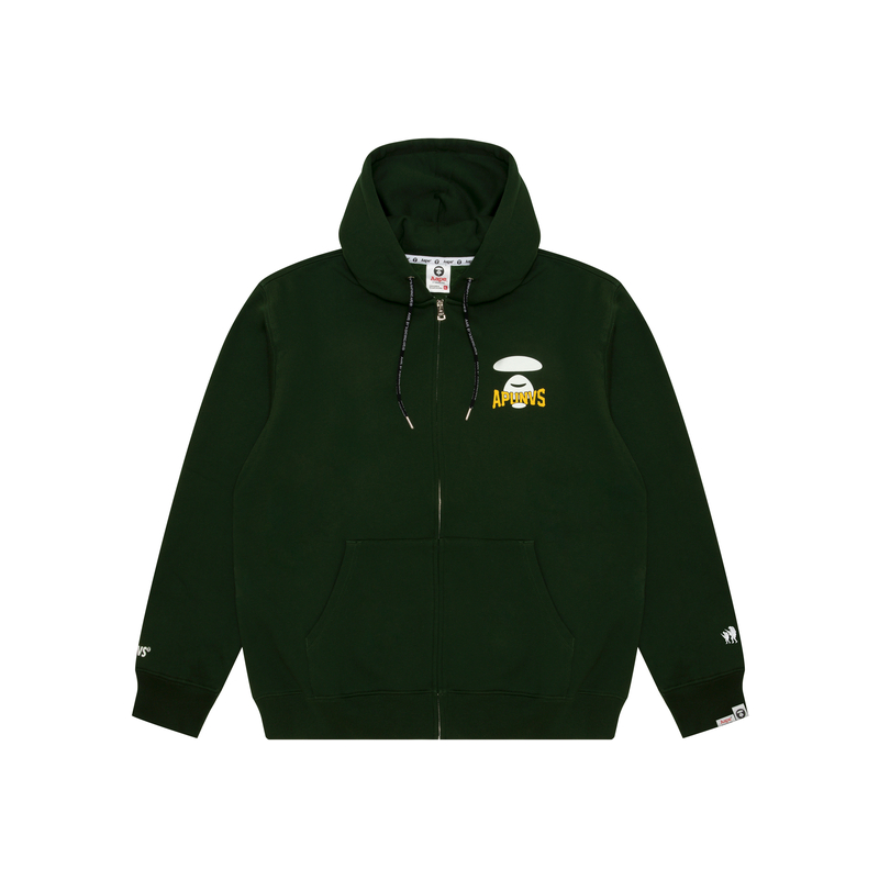 

Толстовка с молнией и принтом логотипа A Bathing APE Aape, зеленый