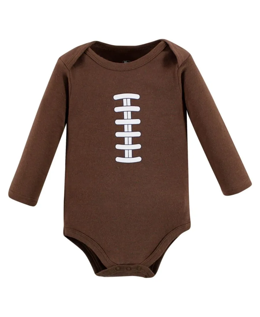 Коллекция из пяти хлопковых боди с длинными рукавами Hudson Baby, Football Buddy — фото 3