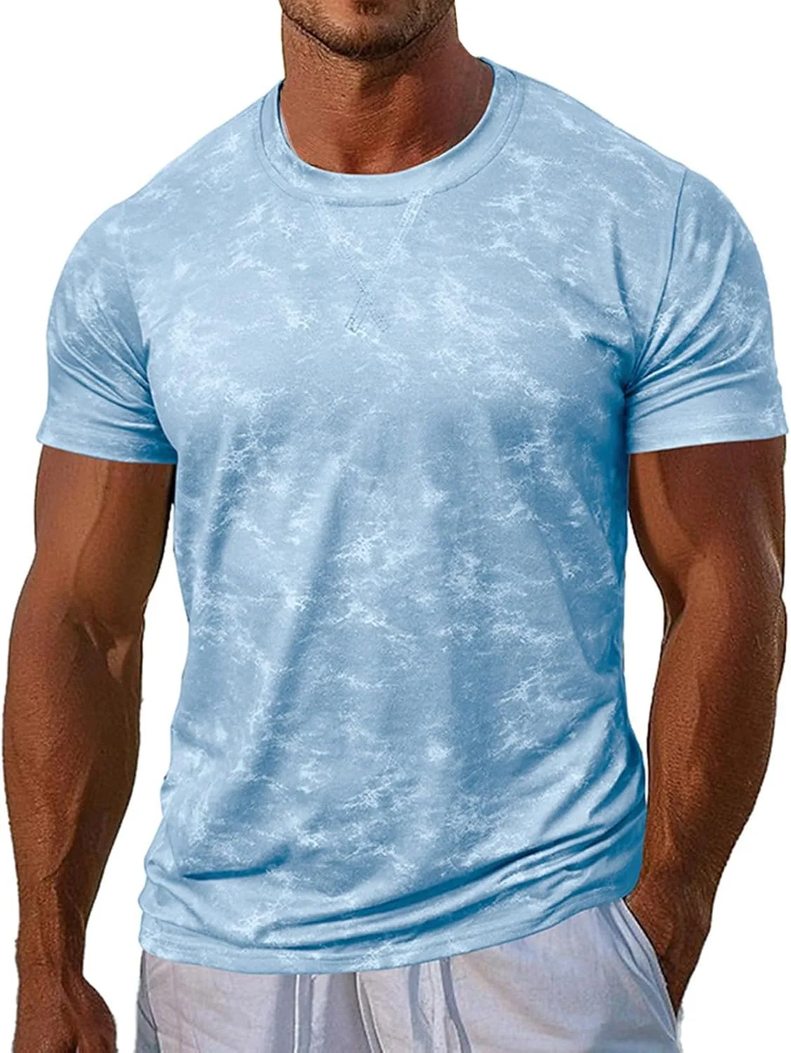 

Футболка Camo для мужчин, тренировки, походы, короткий рукав, легкая, дышащая