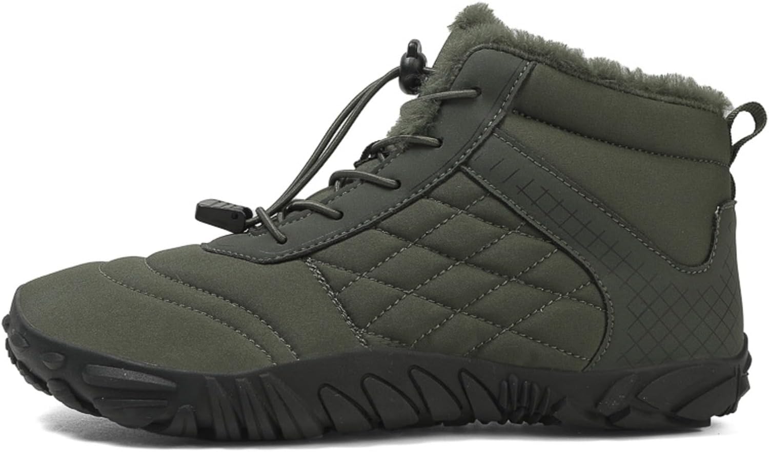 

Унисекс высокие ботинки на толстой подошве для снега, водонепроницаемые и теплые зимние ботинки с повышением, хлопковые туфли с флисовой подкладкой Azttoztto, зеленый