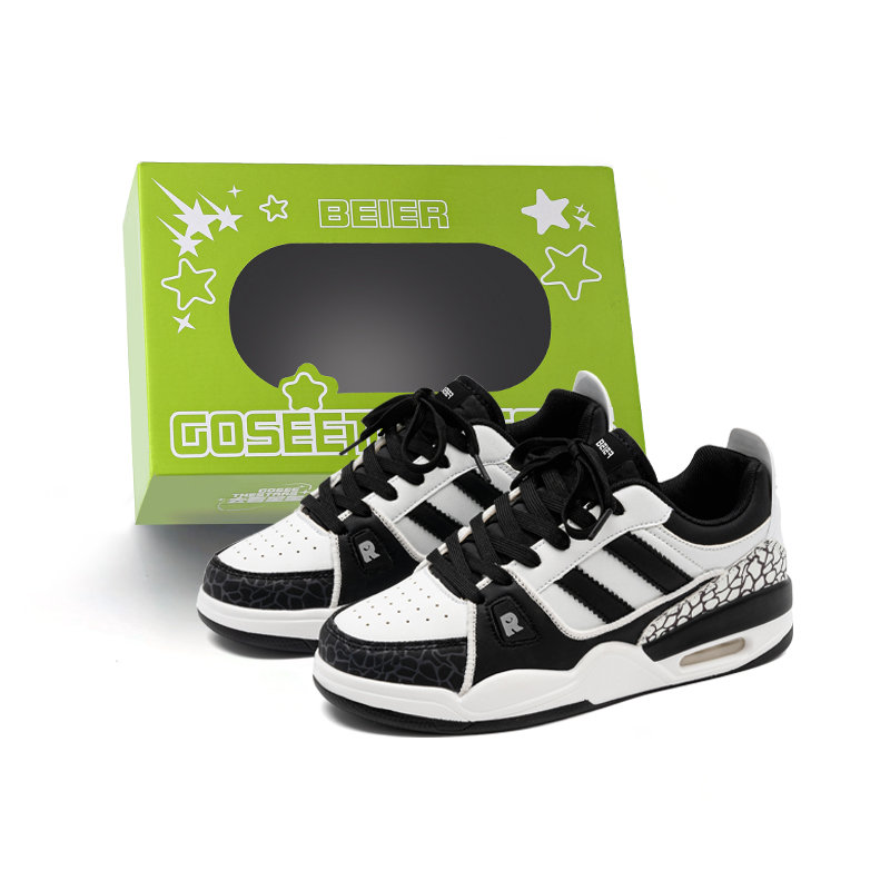 

BEIER Классические комфортные устойчивые к истиранию нескользящие низкие скейтерские кроссовки унисекс бело-сине-красные, цвет White Blue Red