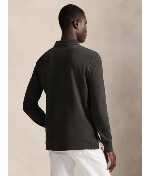 Полюс custom slim fit Polo Ralph Lauren, графитовый — фото 3