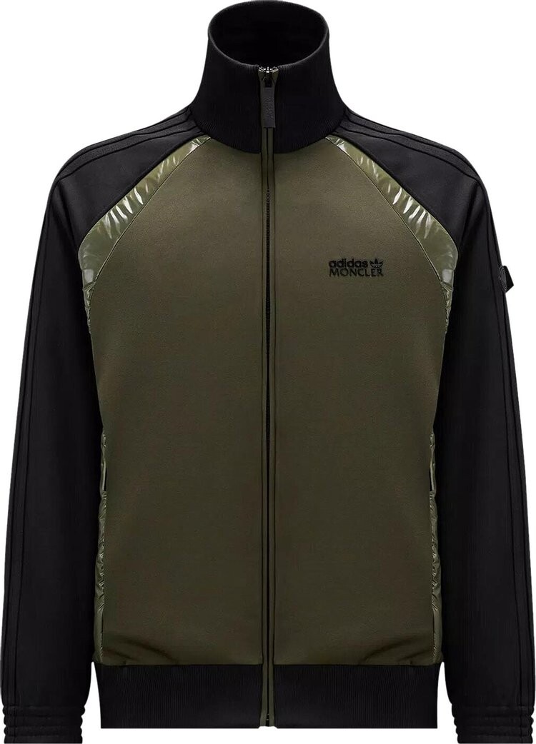

Толстовка Moncler x adidas Acetate Zip Up 'Black/Green', черный