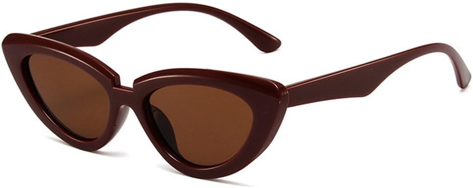 

Винтажные солнцезащитные очки «кошачий глаз» для женщин, модные очки оливково-зеленого цвета для мужчин, трендовые солнцезащитные очки с градиентным переходом цвета SKFGNX, Brown Tea