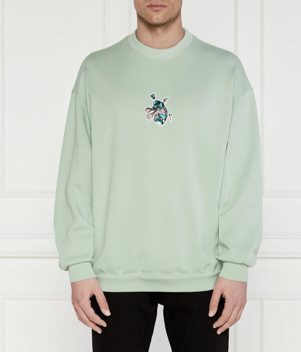 

Свитер дюберри Oversize fit Hugo, серый