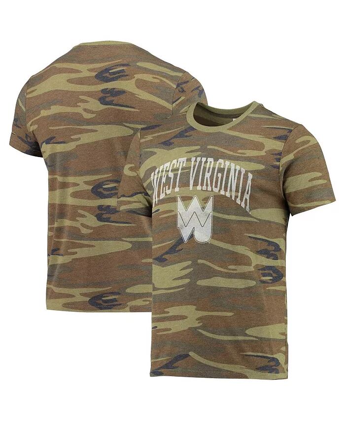 

Мужская камуфляжная футболка West Virginia Mountaineers Arch Logo Tri-Blend Alternative Apparel