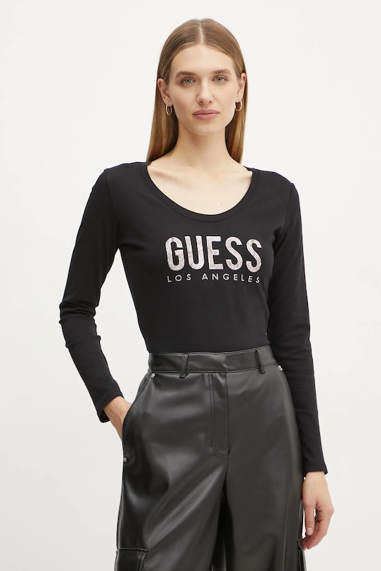 

Лонгслив Guess, черный