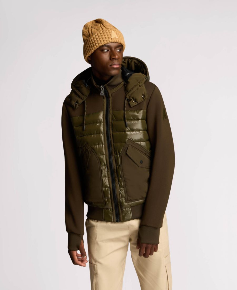 

Мужская легкая куртка-бомбер Nimbus из комбинированных материалов Alpenhaus, Olive