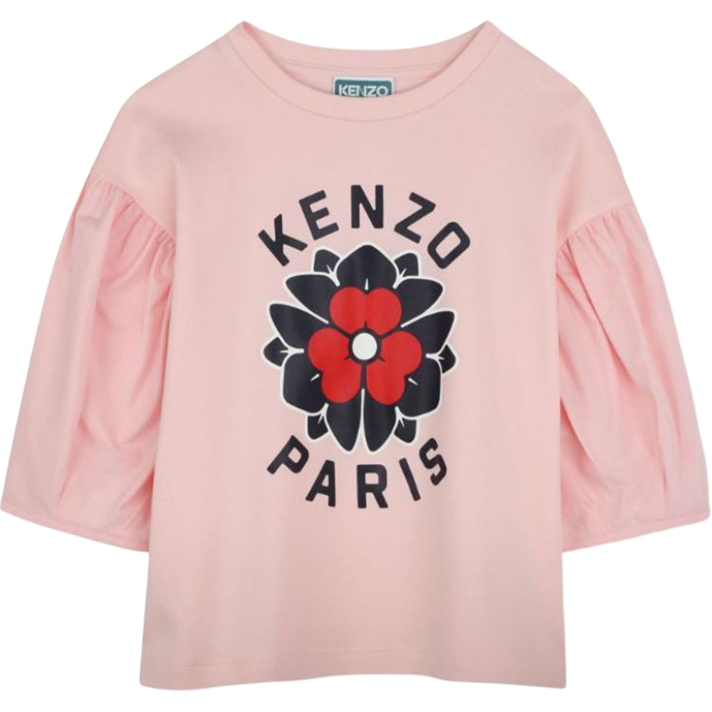 KENZO Футболка FW24 светло-розовая детская — фото 3