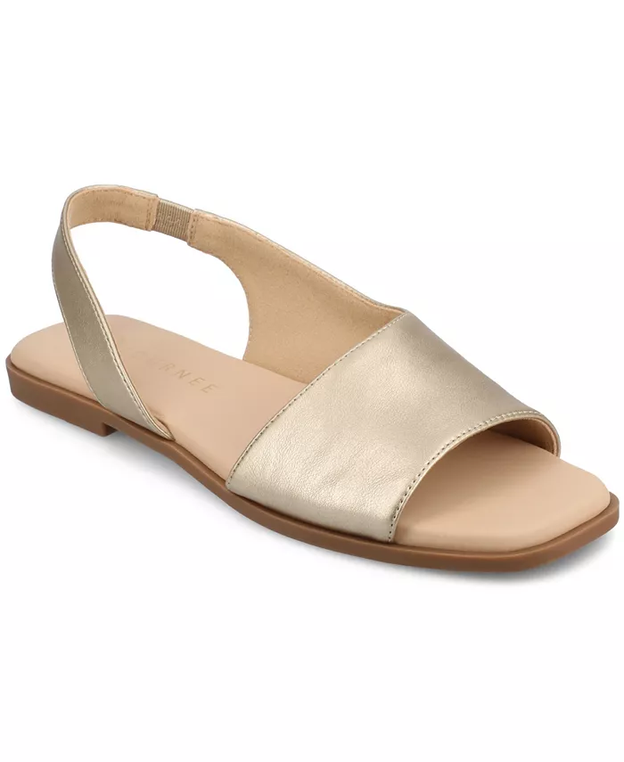 Женские сланцы Brinsley Slingback D'Orsay Journee Collection, загар/бежевый