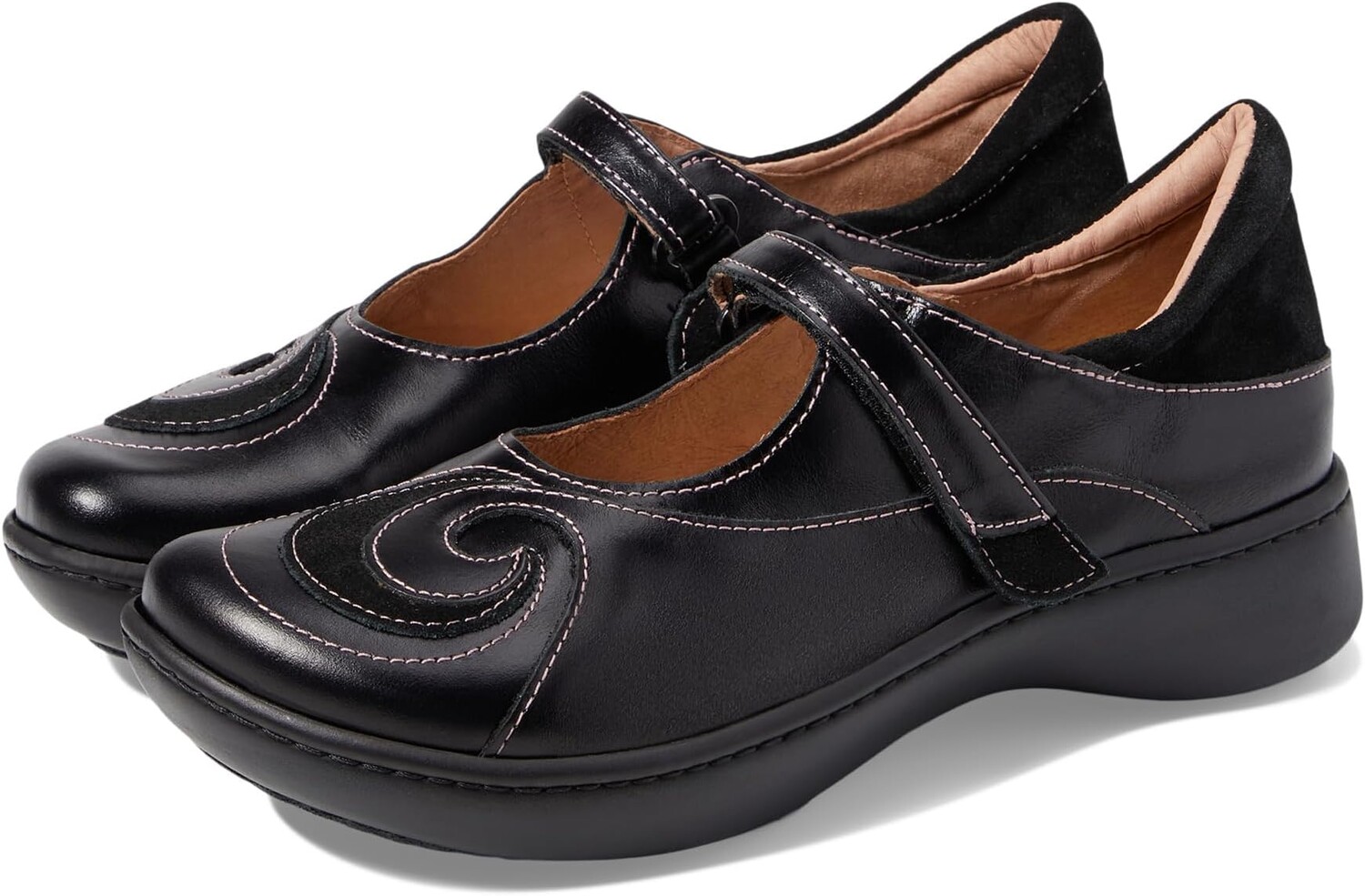 

Балетки Sea Naot, цвет Black Suede/Shiny Leather
