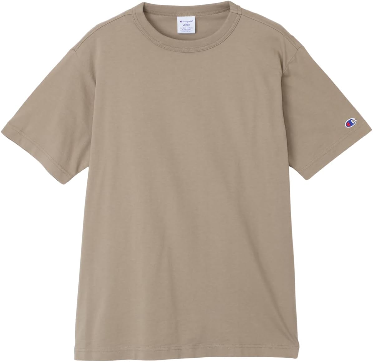 

Мужская базовая футболка Champion C8-Z312Z из 100% хлопка с коротким рукавом и круглым вырезом, песочный