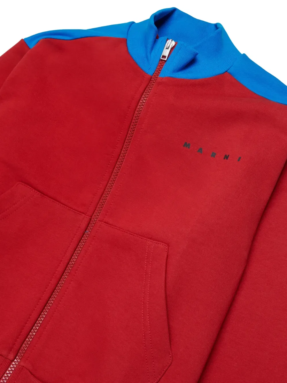 Толстовка на молнии спереди Marni Kids, красный — фото 3