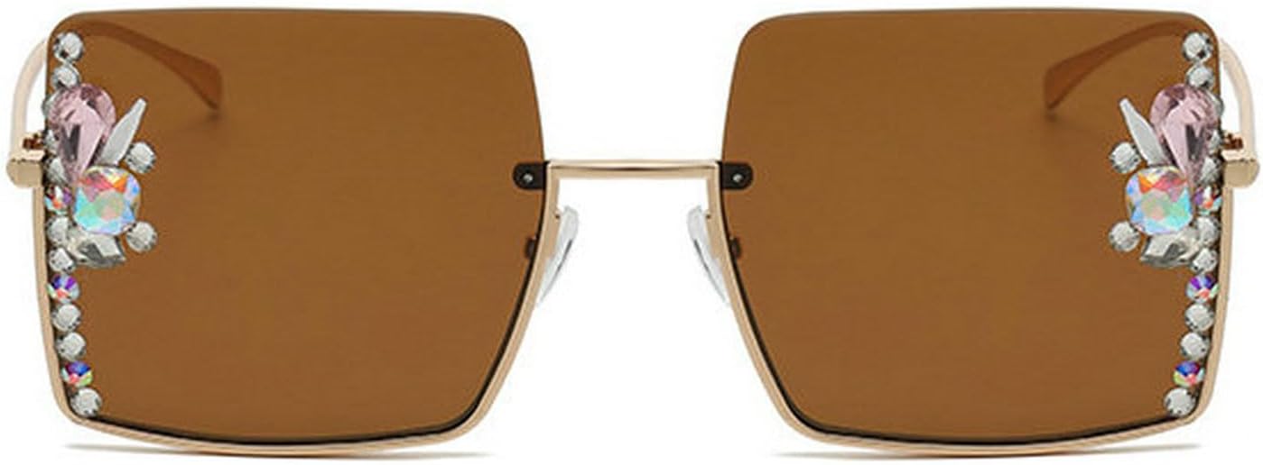 

Солнцезащитные очки COTIA в квадратной полуободковой оправе с бриллиантами для женщин, модные, со стразами, в стиле ретро, ​​элегантные, женские, для активного отдыха на природе, Brown