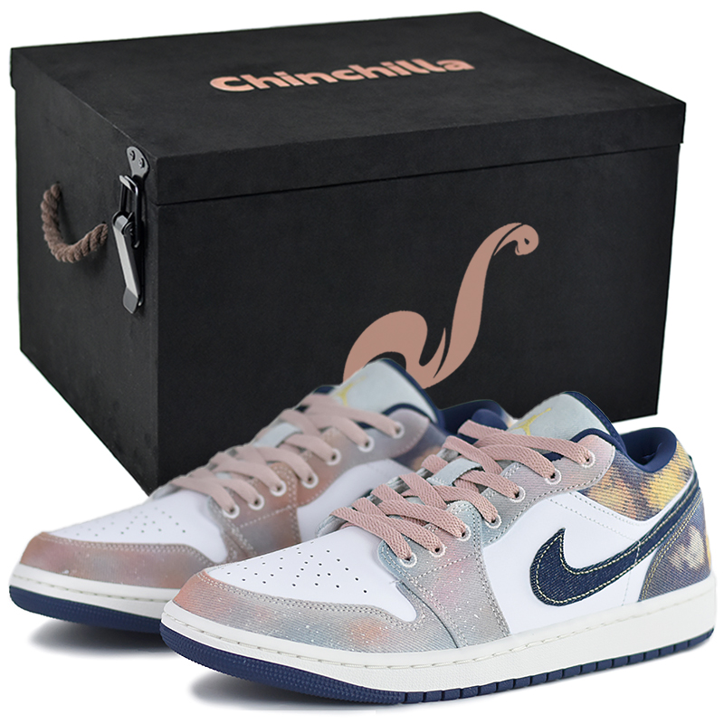 

Jordan Кроссовки Air 1 Vintage баскетбольные мужские низкие синие/розовые - вечернее свечение морской подарочной упаковки 04, цвет Evening Glow Sea-Gift Box 04