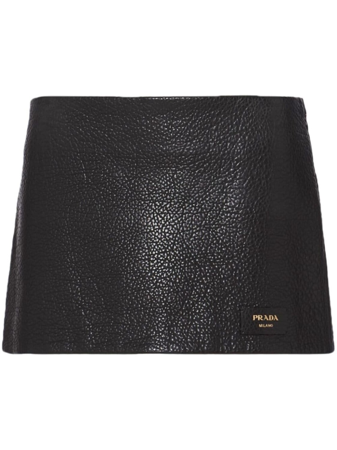 

Prada юбка мини из кожи наппа, черный