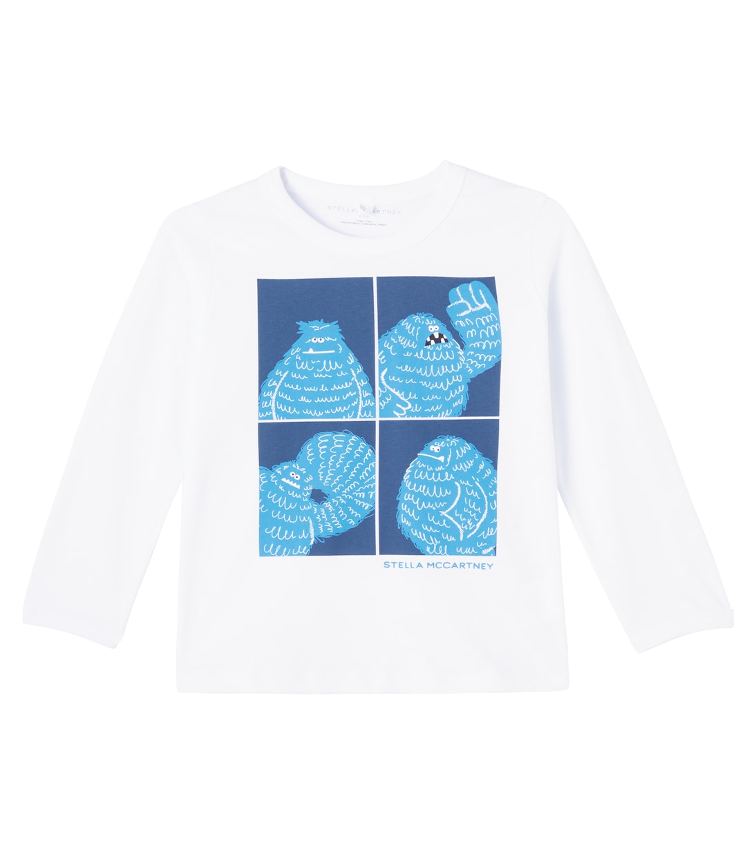 

Футболка из хлопкового джерси с принтом Stella McCartney Kids, белый