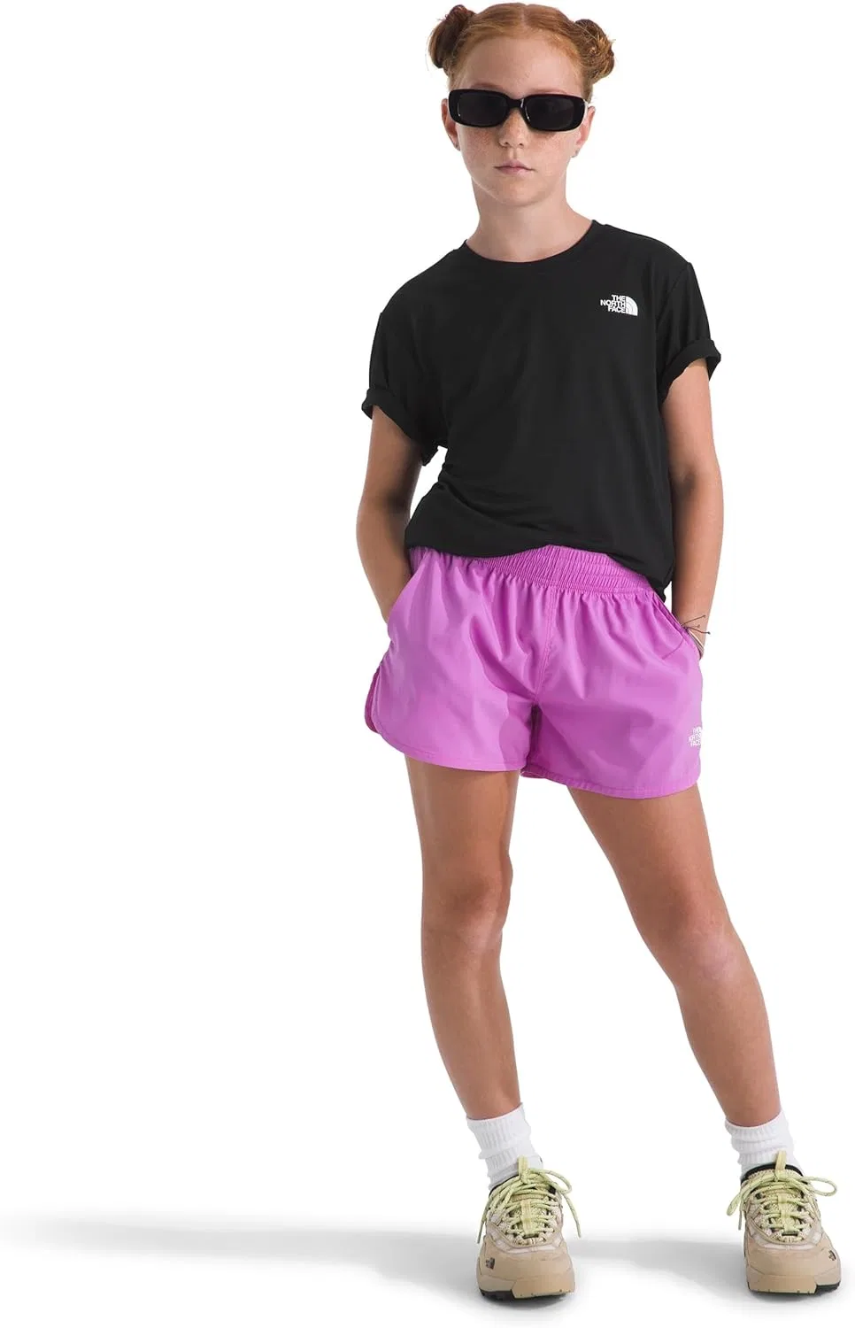 Футболка The North Face Girls' Flex Short Sleeve Tee, Tnf Black — фото 3