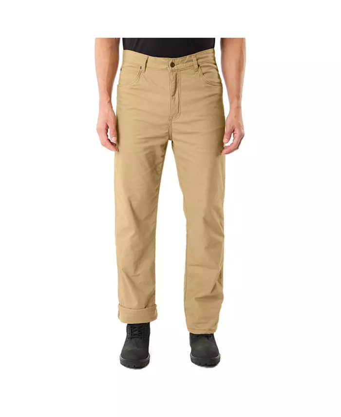 

Мужские эластичные брюки 5 карманов с флисовой подкладкой из хлопка Smith'S Workwear, загар/бежевый