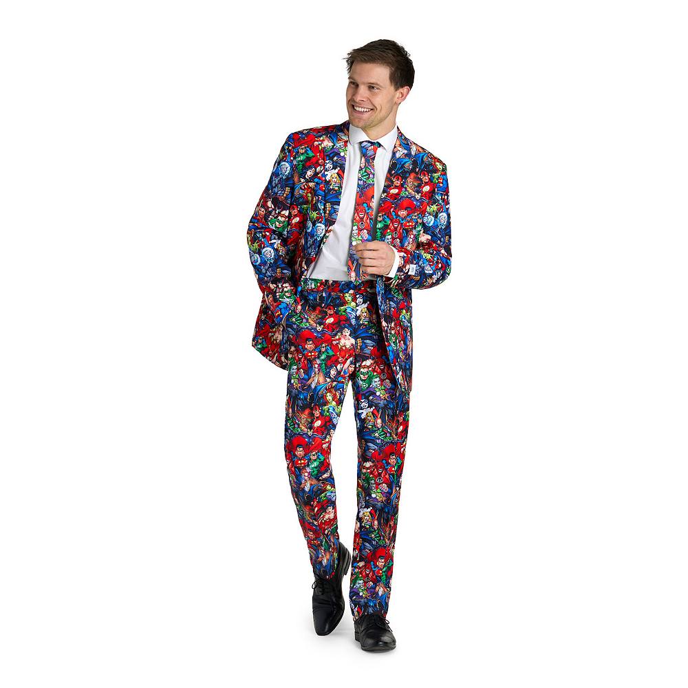 

Мужские OppoКостюмы Slim-Fit, новинка, комплект из костюма и галстука OppoSuits, цвет Dc Heroes