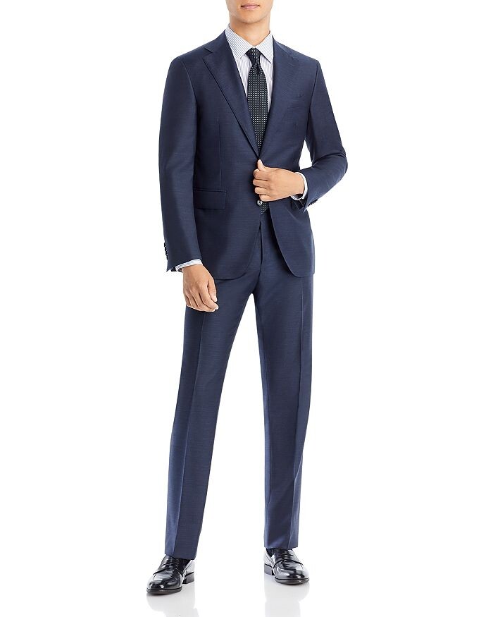 

Твердый приталенный костюм Capri Mélange из твила Canali