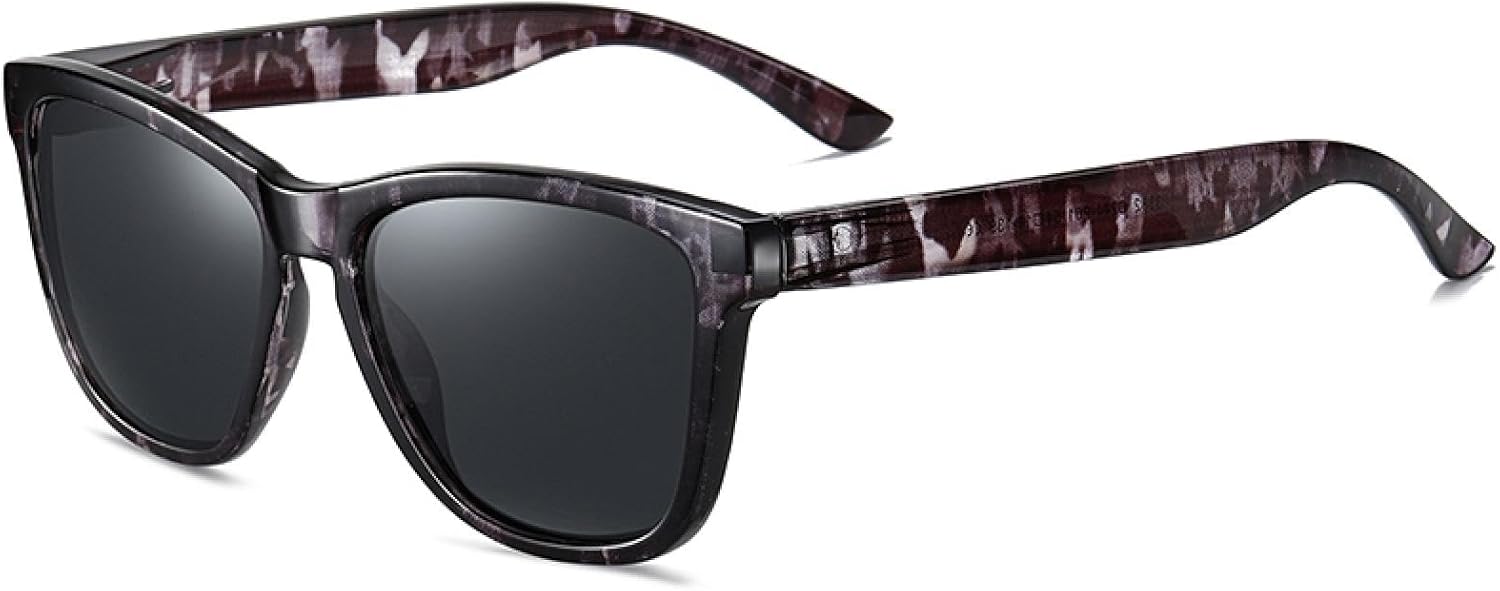 

Женские поляризованные солнцезащитные очки, мужские очки UV400 с оправой из поликарбоната, для вождения, пляжа, кемпинга, вечеринок, походов, защиты от солнца VFDHN, Ink Grey