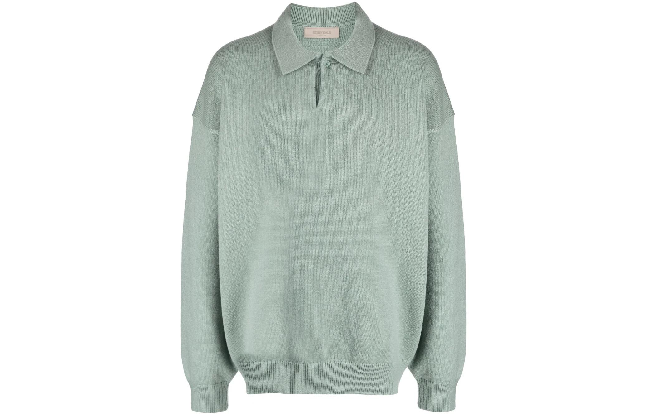 

Длинный рукав Поло Топ Fear Of God Essentials, Шалфейно-зеленый