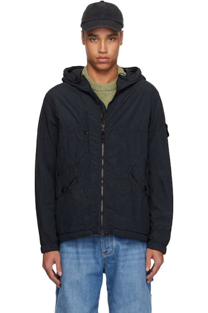 

Черная нейлоновая куртка Smerigliato Ghost Stone Island