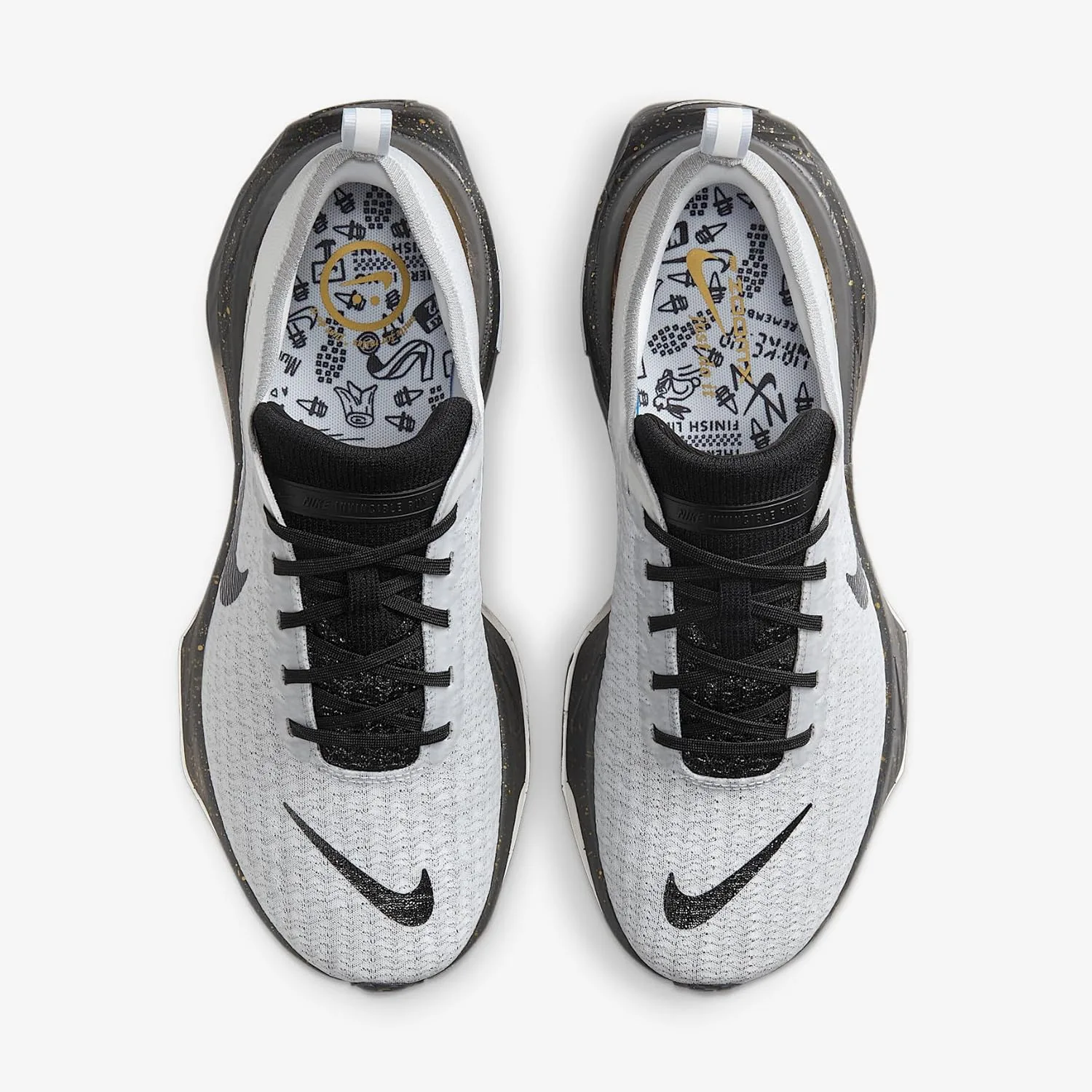 Мужские беговые кроссовки Nike Invincible 3 DR2615, белый/черный/серый — фото 4